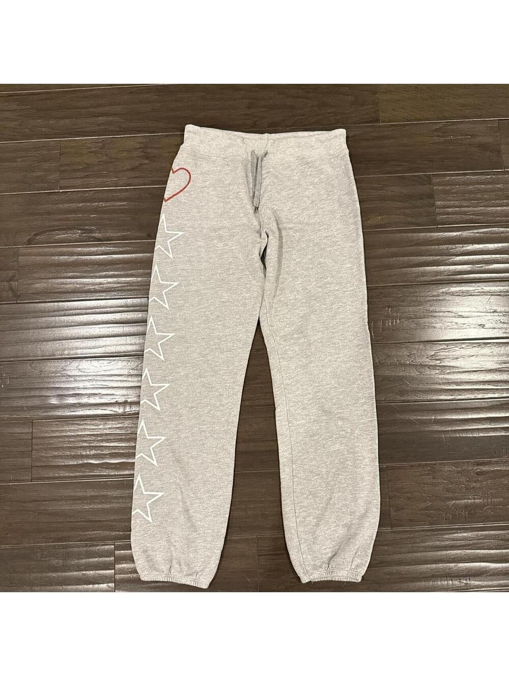 Sundry Gray Sweatpants with Star and Heart Design